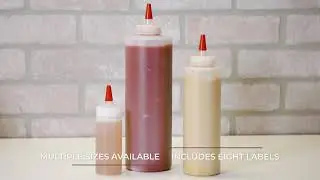 Bellemain Premium Plastic Condiment Squeeze Bottles