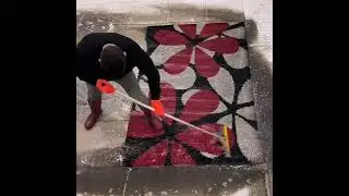 Dirty mud carpet cleaning ASMR change cleaning #carpetcleaning  #woolrugcleaning  #rugcleaning t
