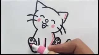 Cute Kitten &mdash; Easy Drawing for Kids