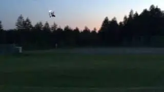 HobbyKing Paramotor evening flight with LED light mod.