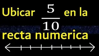 Ubicar 5/10 en la recta numerica , fraccion en la recta , fracciones