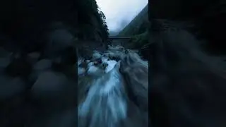 Fpv drone flying above a river!
