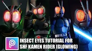 PICSART - KAMEN RIDER GLOWING INSECT EYES TUTORIAL USING A SMARTPHONE