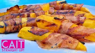 Grilled Bacon Wrapped Mango Recipe | Cait Straight Up