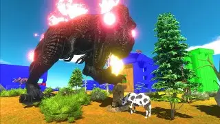 Black T-rex Hide and Seek Evolution -Animal Revolt Battle Simulator