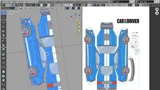 how i made PS1 style car from papercraft texture in blender