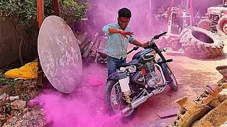 #Holi #royalenfield Holi Wala Silencer 🤪 || Vicky Engineer ||