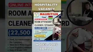 Jobs in Mauritius #hospitality #hotelmanagement #hoteljobs #chefjobs #gulfjobs #mauritius #shorts