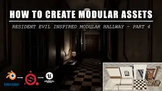 Создание модульных объектов в Blender для UE5 | Потолок | Вдохновение из Resident Evil | Часть 4