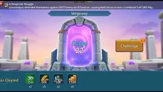 Vergeway Stage 22 lords mobile |  chapter 22 lords mobile