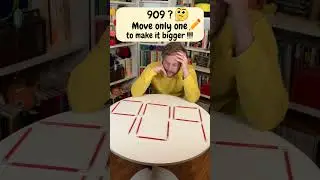 🤔 Move just ONE pencil ! ✏️ 😮 #puzzle #pencil #909 #challenge #logic #