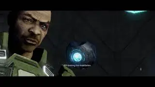 Monitor 343 attacks Sergeant Johnson - Halo 3 [8K, subtitles]
