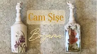 Bahar tadında cam şişe boyama / Painting glass bottles with a touch of spring breeze #recycle #ideas