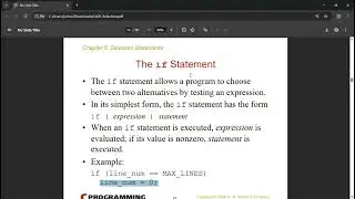 Selection Statement -Chapter 5