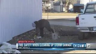 Fire safety when cleaning up storm damage