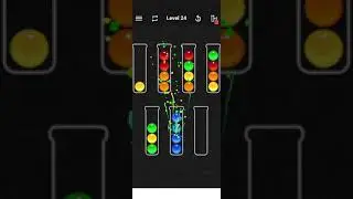 Ball sort color water puzzle level 24