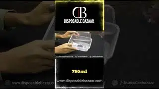 750ml Transparent Rectangle, Disposable Food Storage Containers.