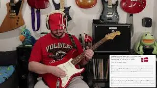 Beginner Guitar: Denmark's National Anthem 🇩🇰 Dirty Lead Guitar 🎸