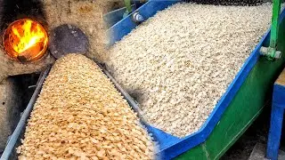 🔥 Inside India&rsquo;s Traditional Poha Factory | Fire Roasted Rice Flakes Making Process 😱