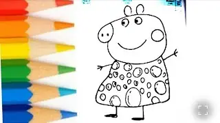 How to draw Mummy Peppa pig#peppapig  drawing step by step | Peppa pig drawing easy 