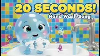 Bubble Pop School: The 20-Second Hand Washing Song! | Germ Killing Educational Video for Toddlers