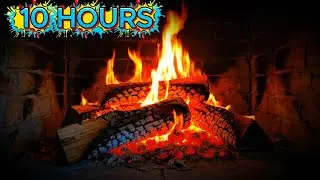 10 Hours Real Fireplace 🔥 Relaxing Fire Sounds for Sleep, Study & Stress Relief  #keşfet  #relaxing