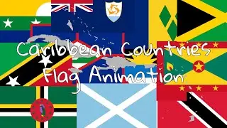Caribbean Countries Flag Animation