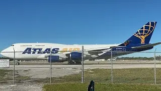 BOEING 747-400 take off roll from Fort Lauderdale Dolphins charter to Green Bay Appleton bonus a333