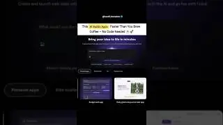 Best No code Ai Builder to launch Apps Fast 🤖😊 #ai #usa #nocodeai #tamilshorts #trending #viral