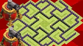 Clash Of Clans - th9 farming base with [2 air sweeper] 2nd air sweeper