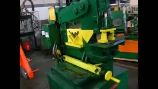 Uni-Hydro 80 ton Hydraulic Ironworker Punch Station Demo