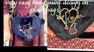 Very simple and beautiful paint design on old bag