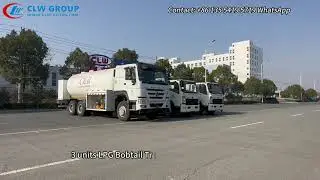 3 Units HOWO 6 Tons 10 tons LPG Bobtail Cylinder Filling Truck with Dispenser Exported to Nigeria
