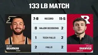 133lbs - Rutgers&rsquo; Dylan Shawver vs. Purdue&rsquo;s Blake Boarman | Big Ten Wrestling