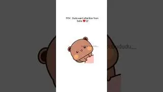 When dudu want bubu's attention 🙈&hearts;️ cute bubu dudu #shorts #dudububu #bubududu #cartoon #animation