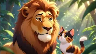 Lion and Cat Friendship Story | Kinds Moral Cartoon
