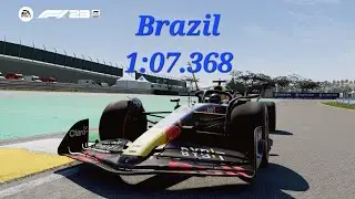 F1 23 Brazil Interlagos Circuit Time Trial Hot Lap (1:07.368) + Setup #F123 #F1Game #Interlagos