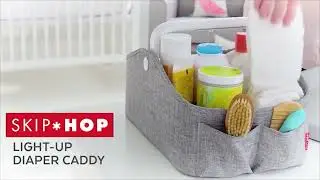 Skiphop Nursery Style Light-Up Diaper Caddy|Portable Diaper Organizer Bag |Dezine Kids-The Baby Shop