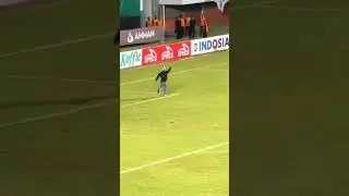 aksi suporter turun lapangan. pss vs persija