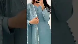 Loop Button Design 😍 Beautiful Neck And Sleeves Design Dress 👗#dress  #shortvideo #kurtiplazodesign