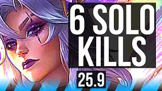KATARINA vs AURORA (MID) | 6 solo kills, Legendary, 600+ games | KR Master | 25.9