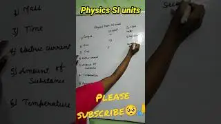 Physics SI Units#shorts #shortvideo #youtubeshorts #short #education #science #siunits #physics