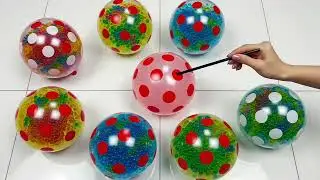 “Color Explosion! Polka Dot Balloons Popping Satisfying ASMR 💧”