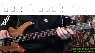 (I'll Give You) Money by Peter Frampton - Bass Cover with Tabs Play-Along