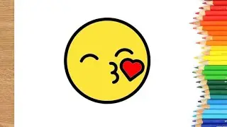 Come disegnare un emoji😘| tutorial passo dopo passo #easydrawing
