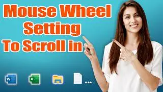 Change mouse wheel scroll setting. Scroll multiple lines at a time. Scroll one line at a time.