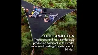 Tentsile Trillium Giant Hammock, The Original Tree Tent Company, 3 to 6 Adult Capacity, Anti-Roll