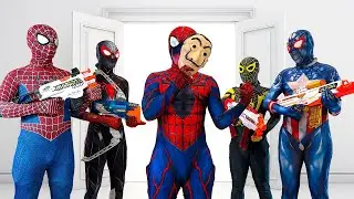 SUPERHERO's Story || TEAM SPIDER-MAN VS GIANT BAD-HERO Nerf Gun...!!! ( Funny, Live Action )