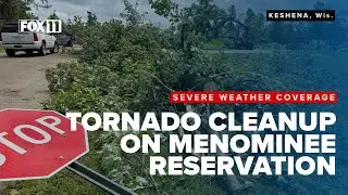 Keshena begins cleanup from tornado damage