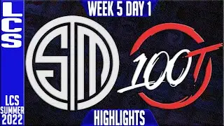 TSM vs 100 Highlights | LCS Summer 2022 W5D1 | Team Solomid vs 100 Thieves